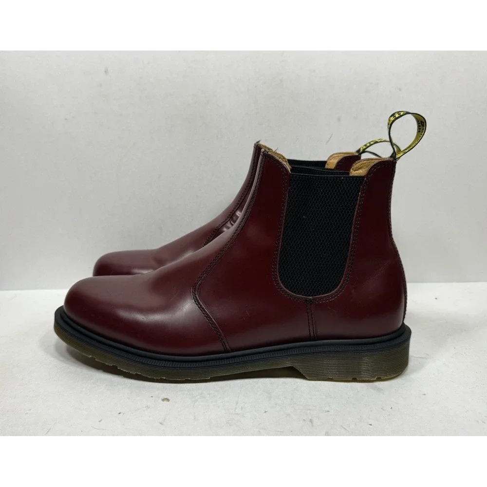 Doc Dr. Martens 2976 Chelsea Boots Mens Size 13 Red Leather Ankle